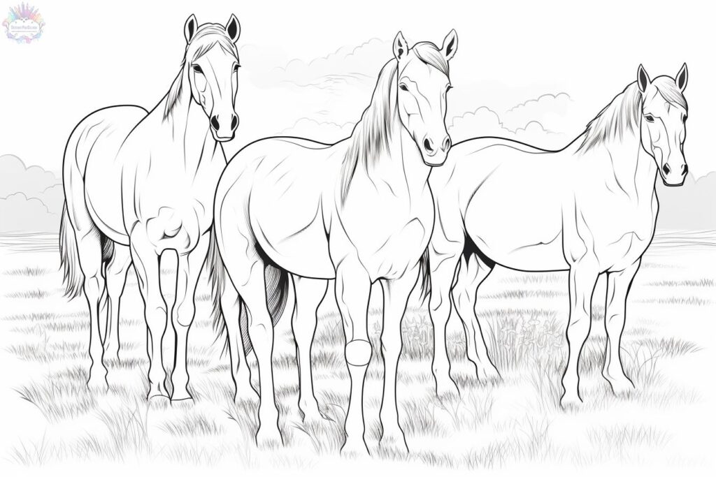 Ausmalbilder Pferde
