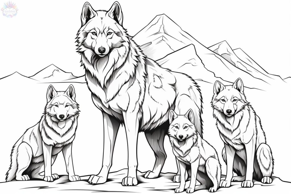 Wolf Ausmalbilder